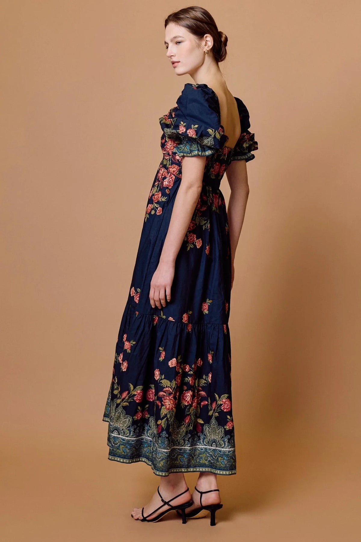 Eglantine Jewel Ankle Dress by CLEOBELLA featuring intricate jewel embellishments and a flowing ankle-length silhouette