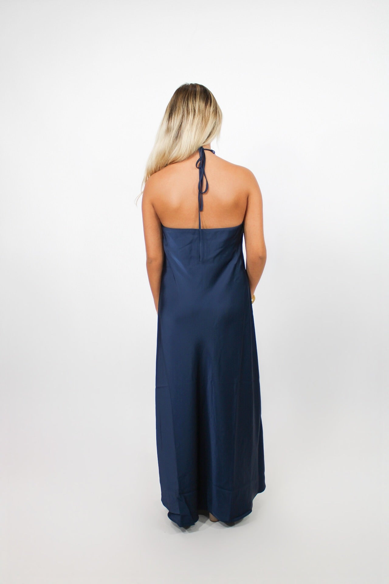 The Navy Allure Halter Dress