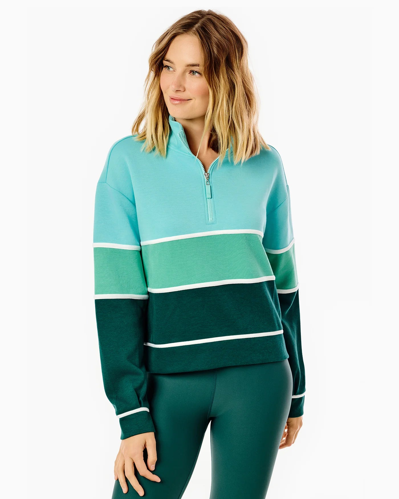 JV Quarter Zip - Mint/Sage/Ivy