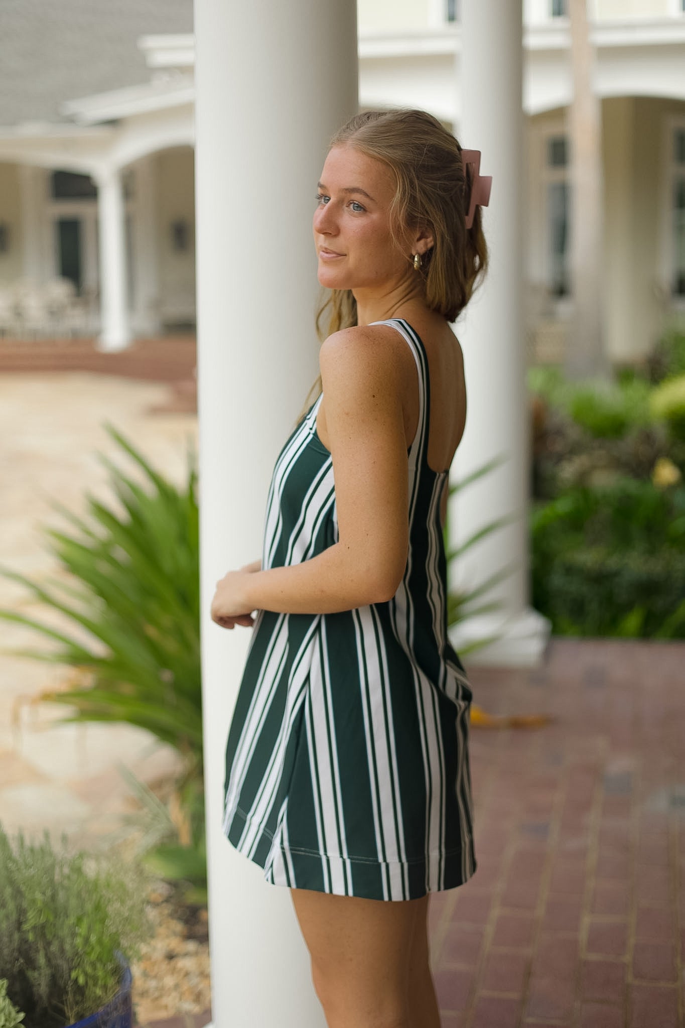 The Helen Dress - Juniper Stripe