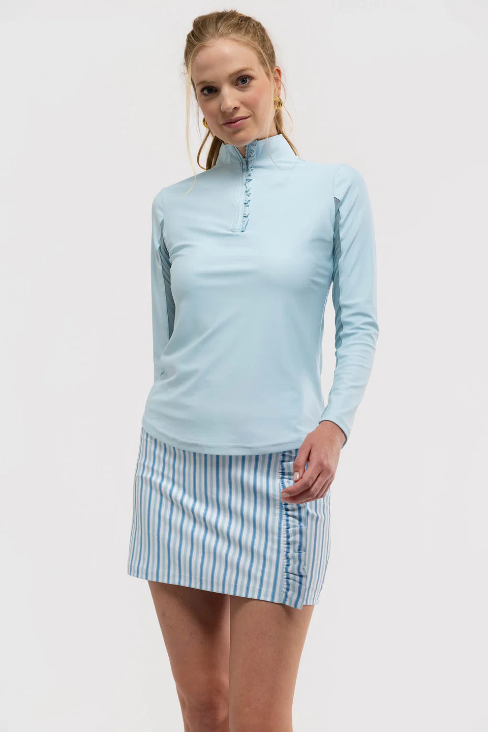 The Ava Ruffle Quarter Zip - Seasalt
