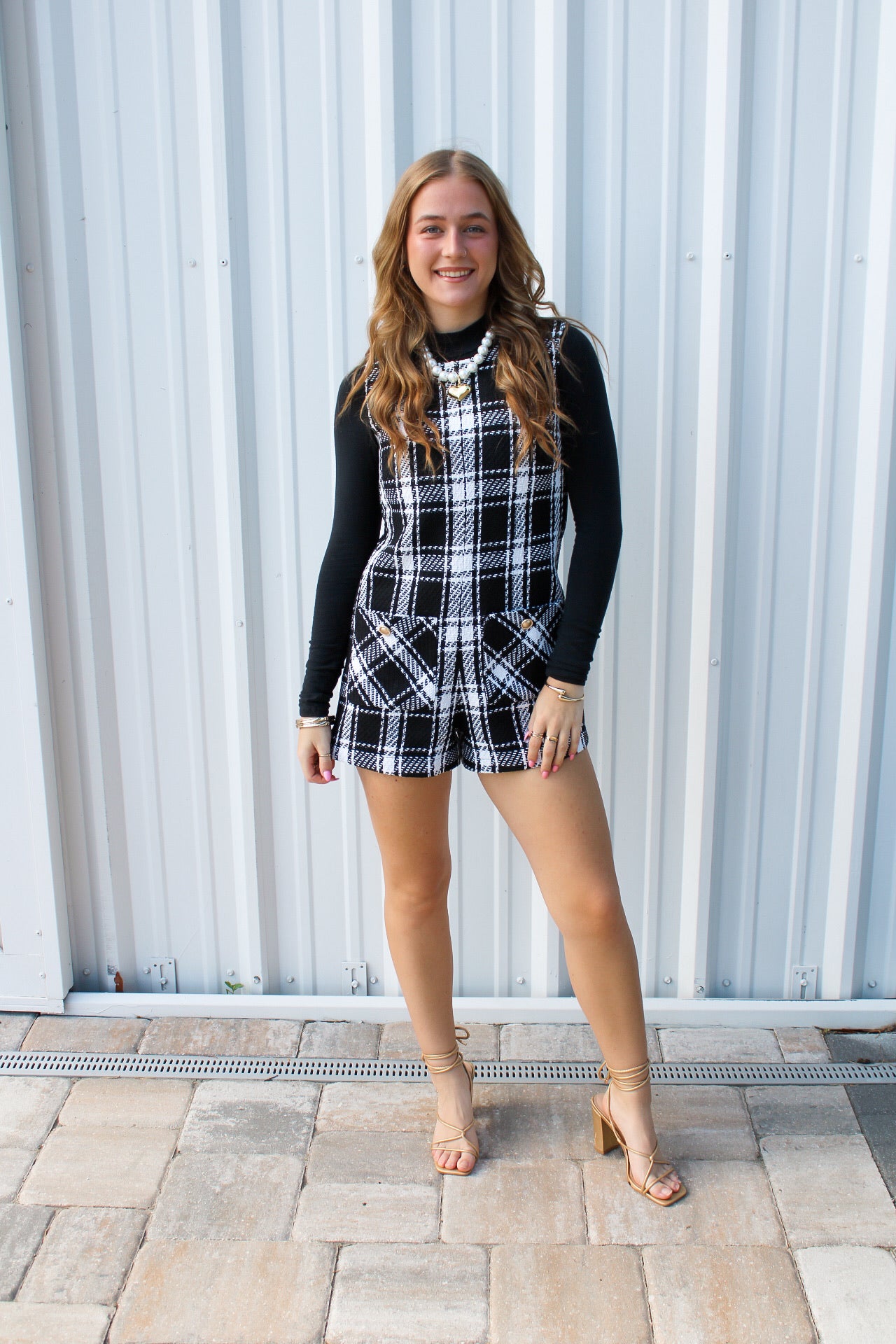 St. Nick Tweed Romper