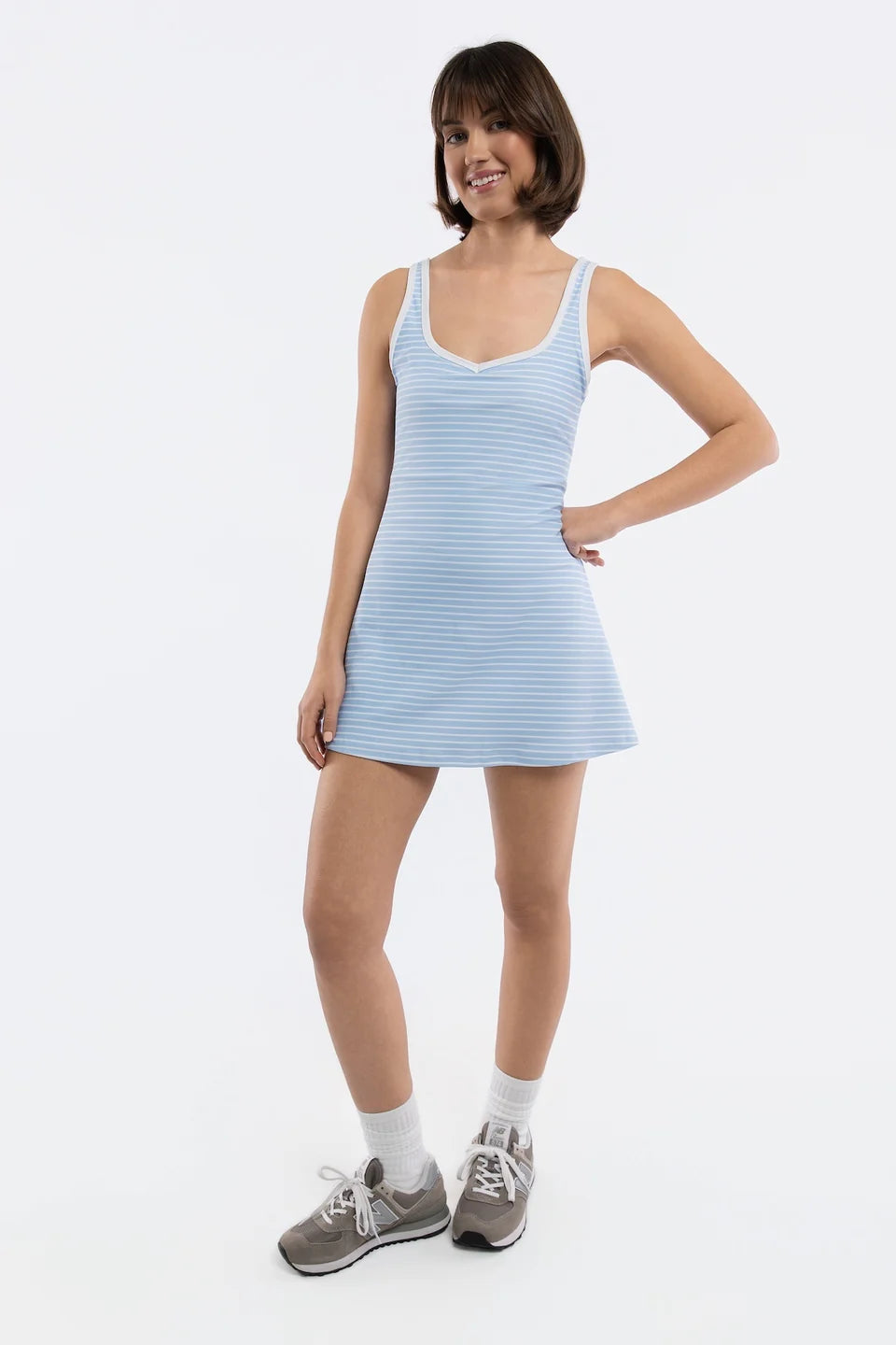 The Renee Dress - Rain Stripe