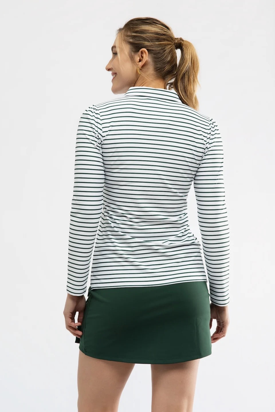 The Jean Polo - White Rosemary Stripe