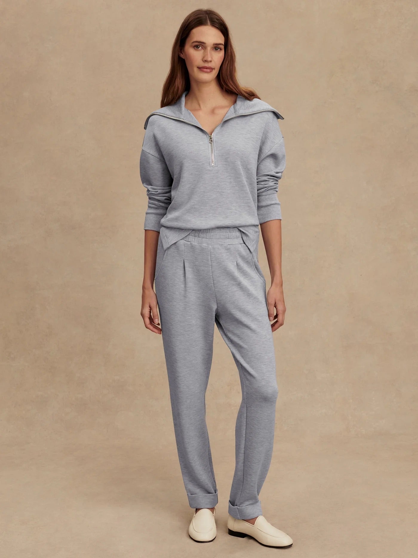 The Rolled Cuff Pant 25 - Mid Blue Marl