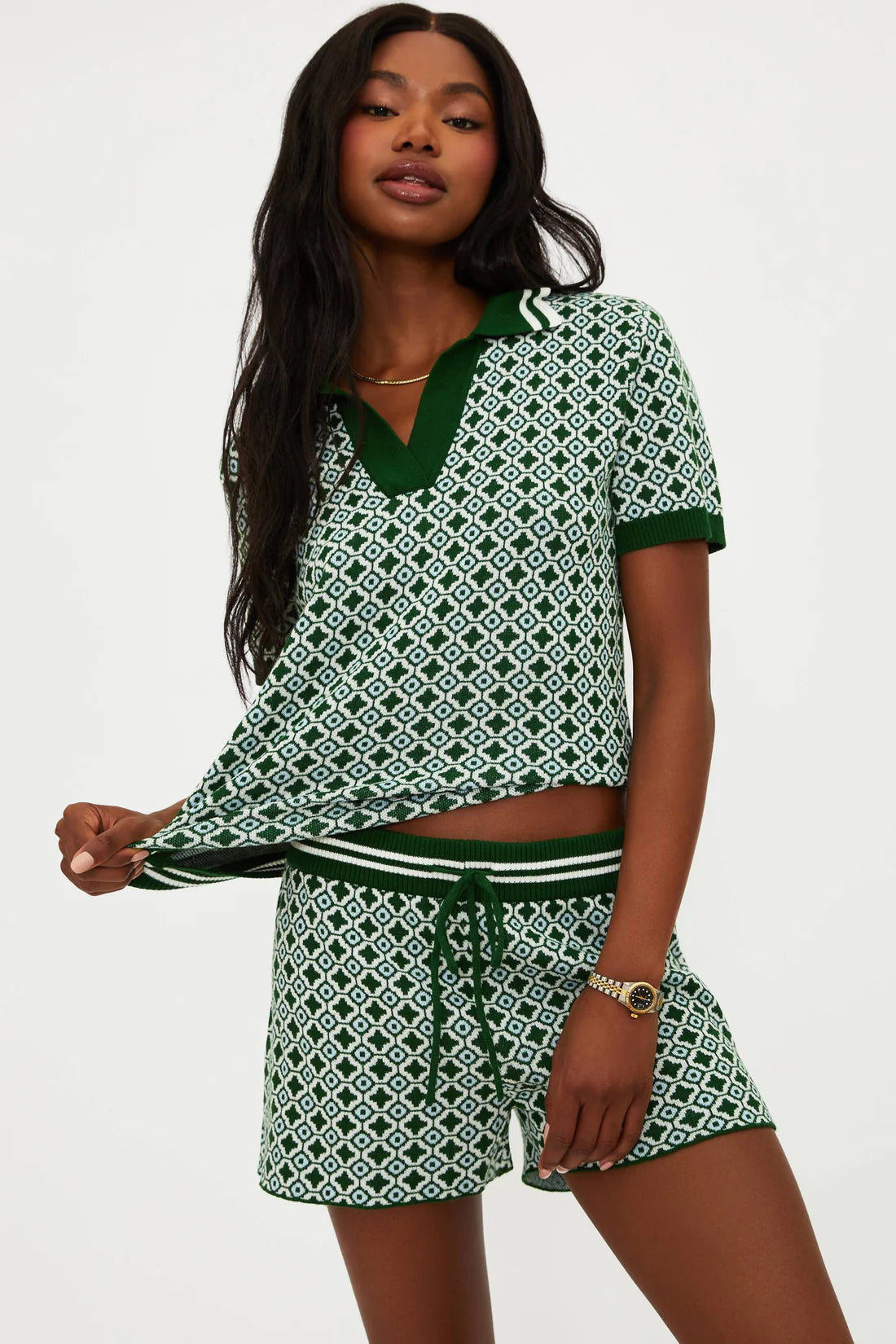 Giana Top - Racquet Club Green