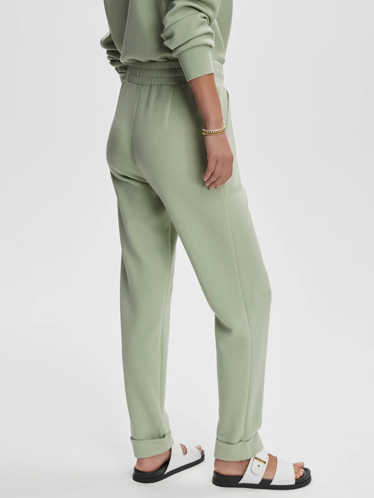 The Rolled Cuff Pant 25 - Snow Sage