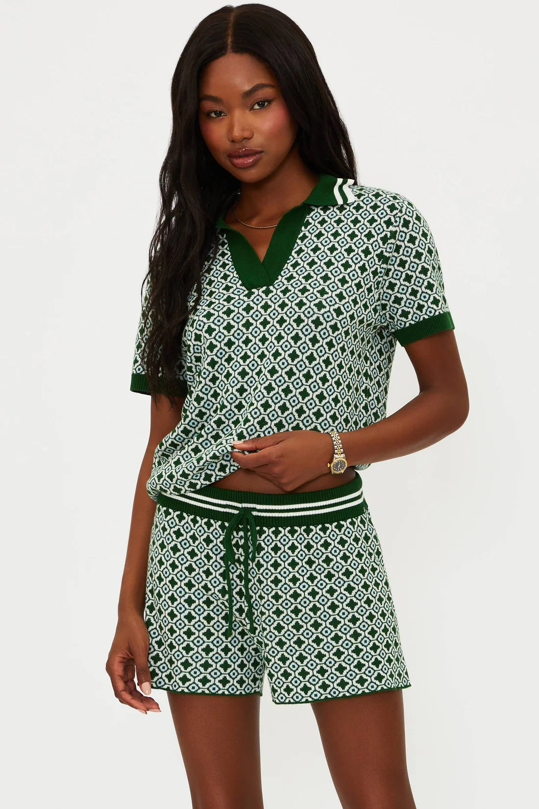 Giana Top - Racquet Club Green