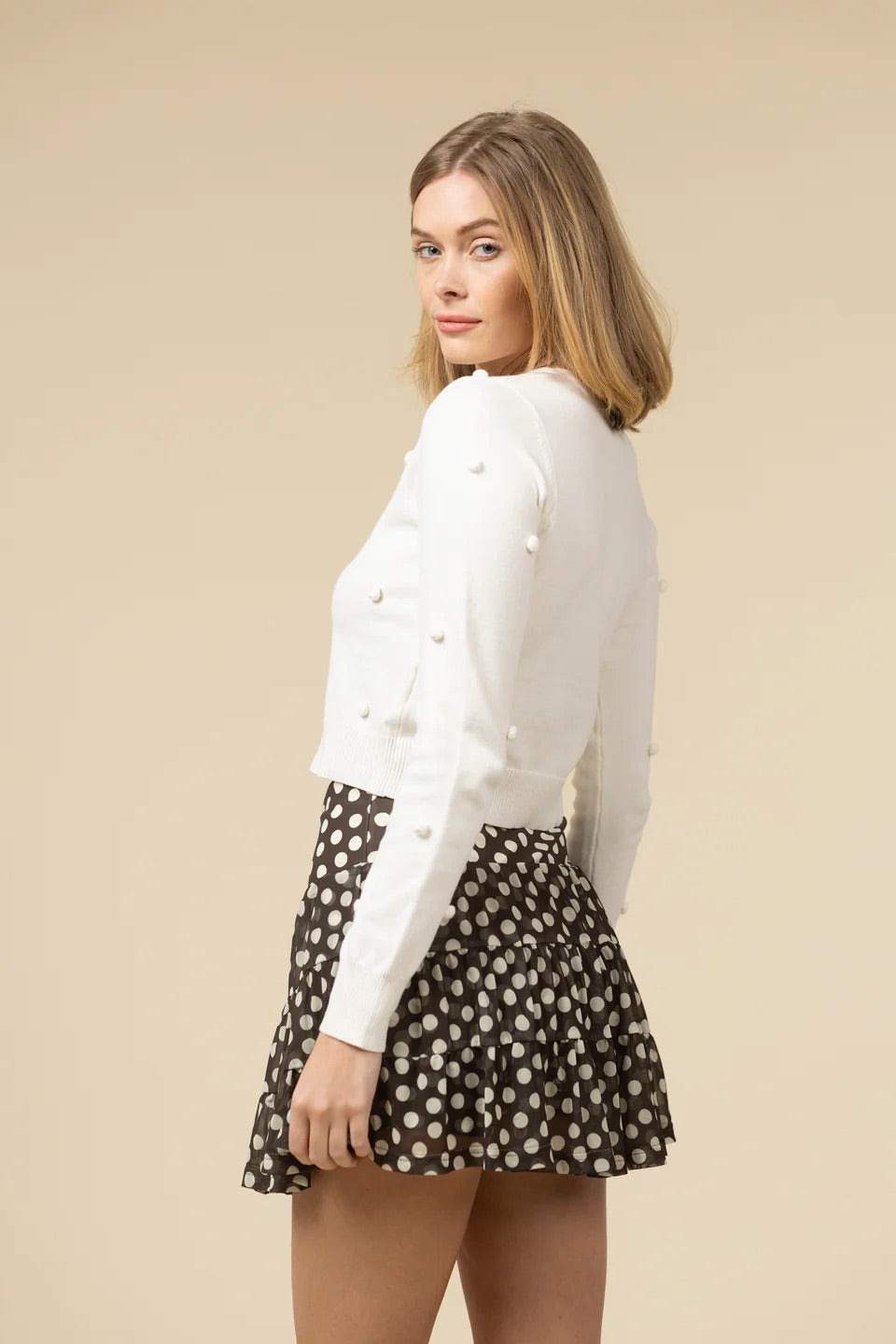 The Rose Sheer Skort - Chocolate Dot