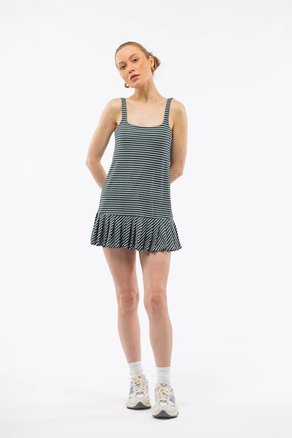 The Lucille Dress - Rosemary Stripe Small The Lucille Dress - Rosemary Stripe Small