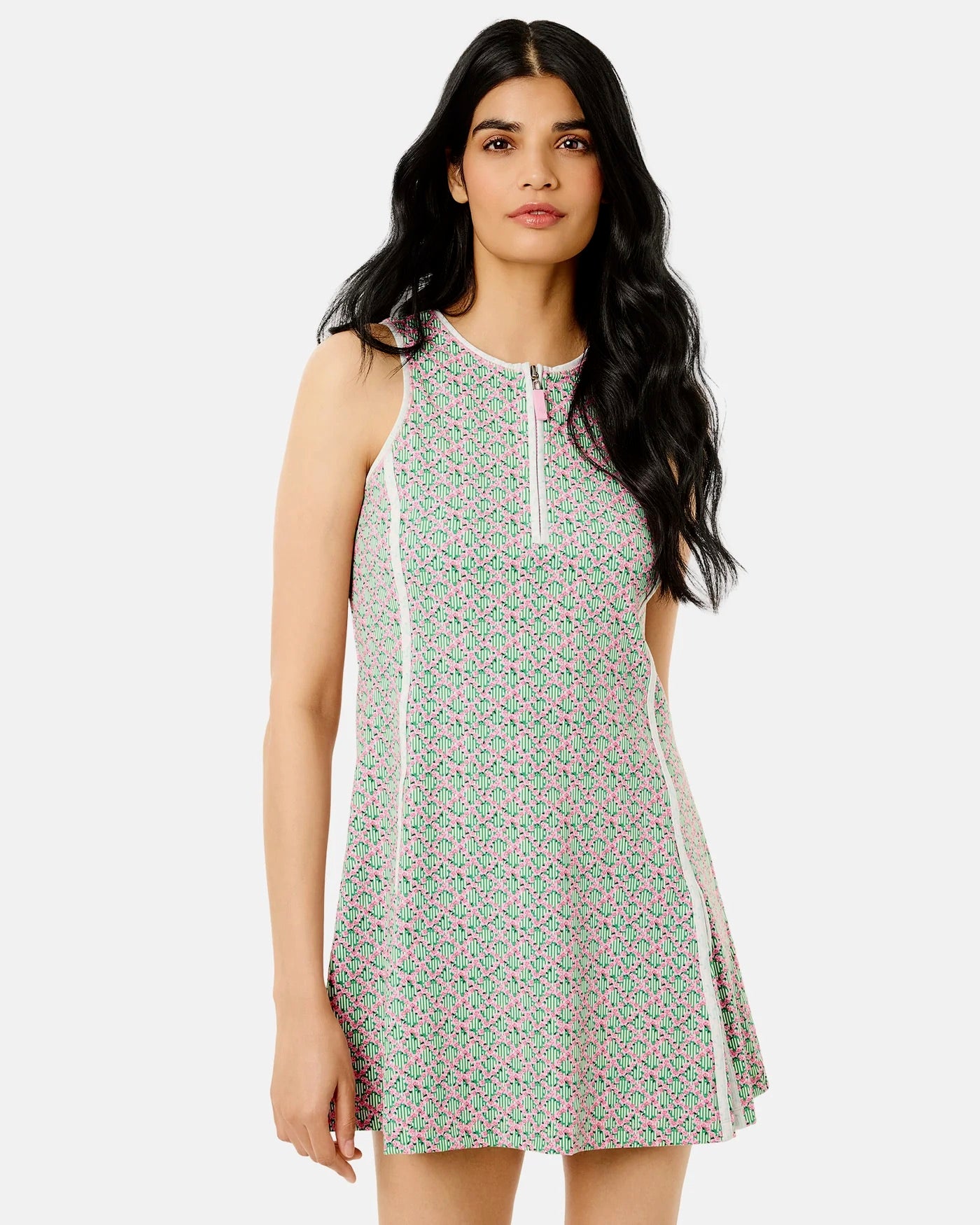 Gardenia Dress - Bubblegum Floral Trellis