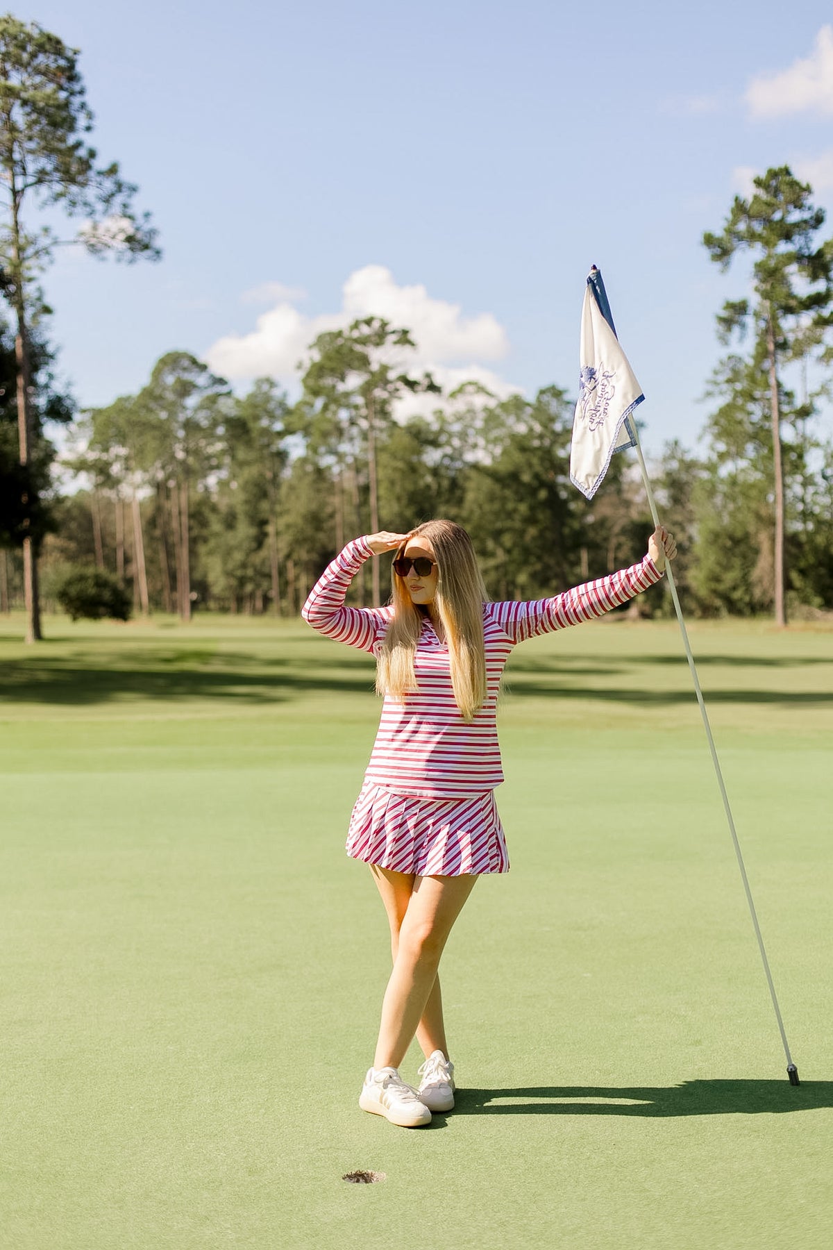 Ava Quarter Zip - Raspberry Dew Stripe