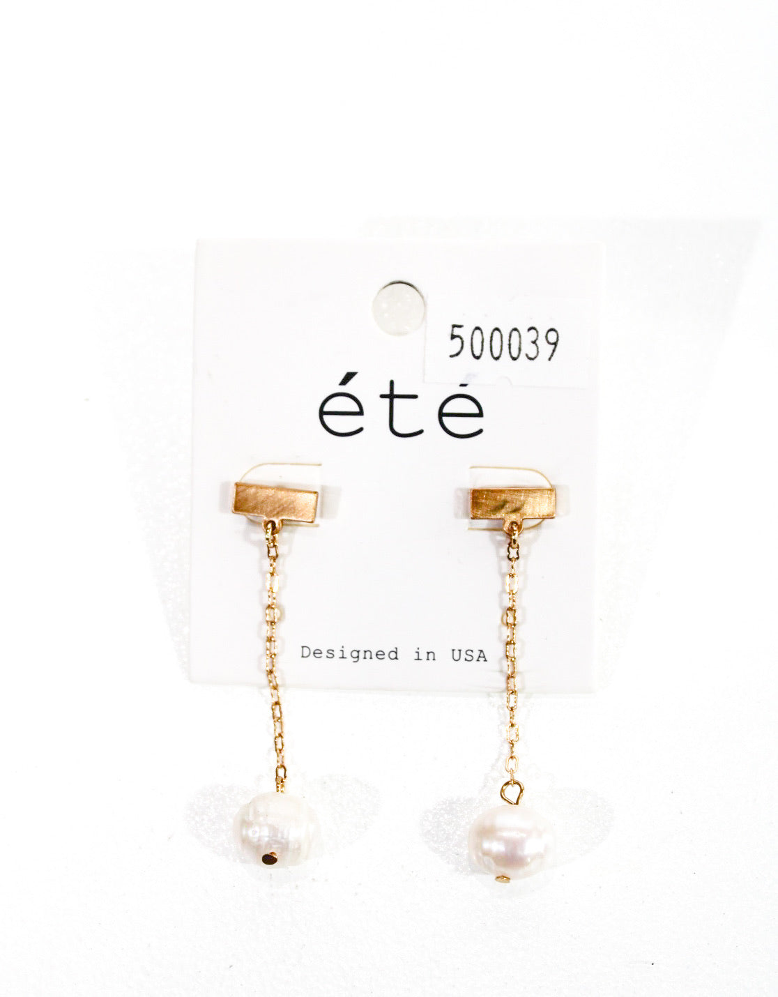 Pearl Drop Down Earrings
