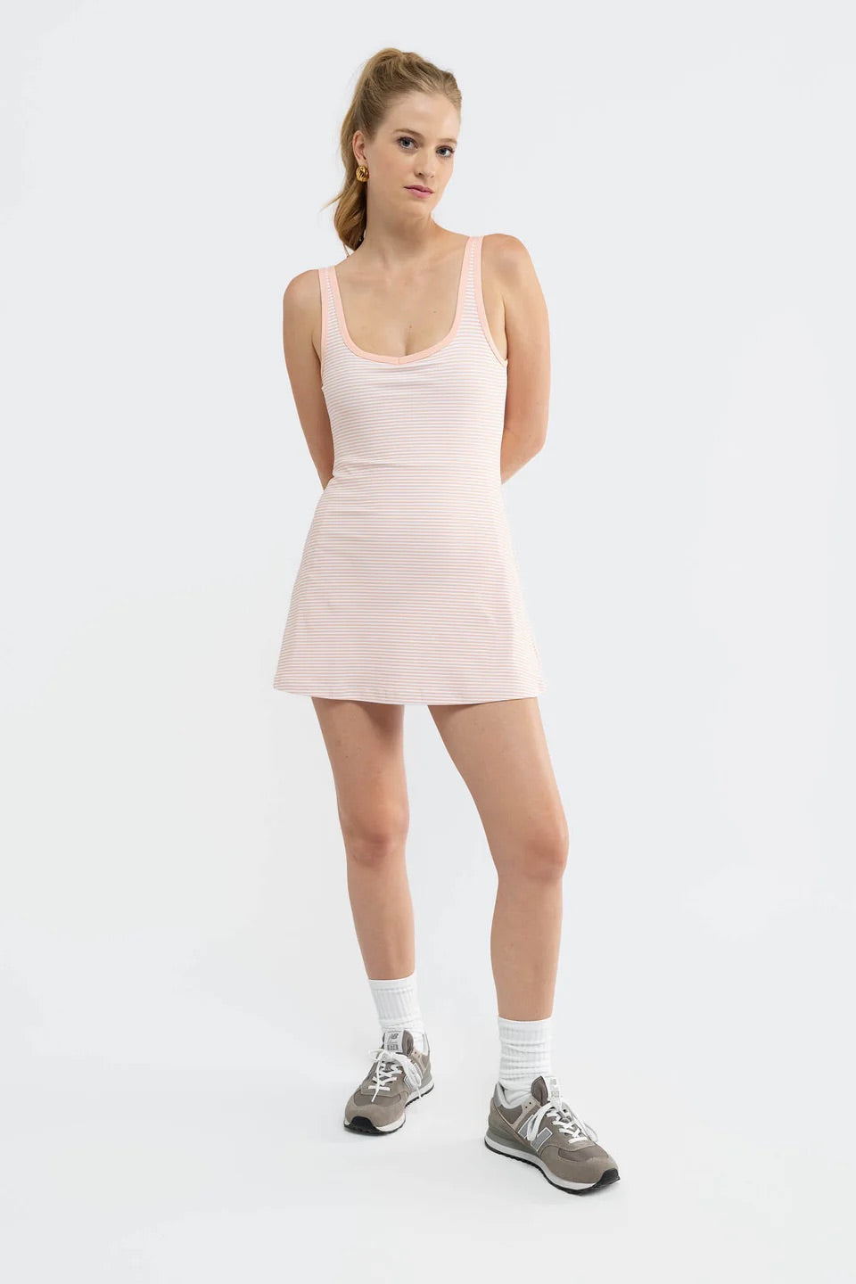 Renee Dress - Melon Stripe