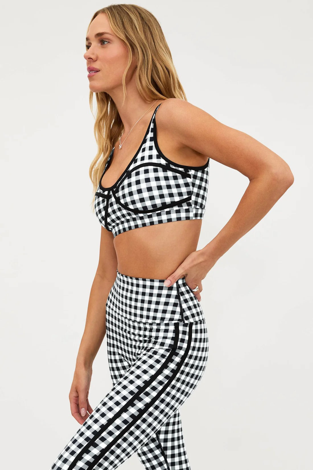 Olympia Top - Slate Gingham