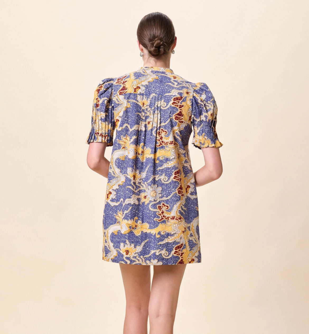 Nadia Mini Dress - Blue Castello