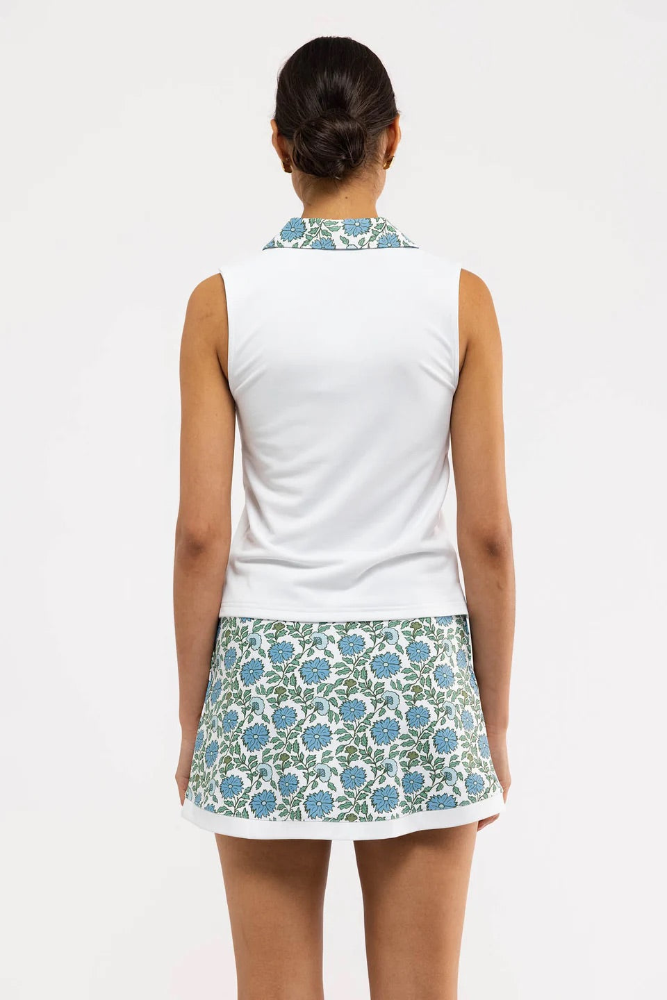 The Bryce Top - White/Seasalt Flora