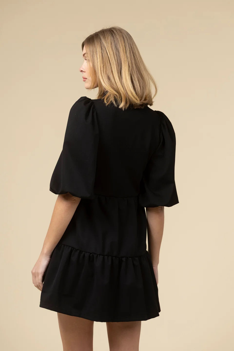The Tory Ponte Mini Dress - Black