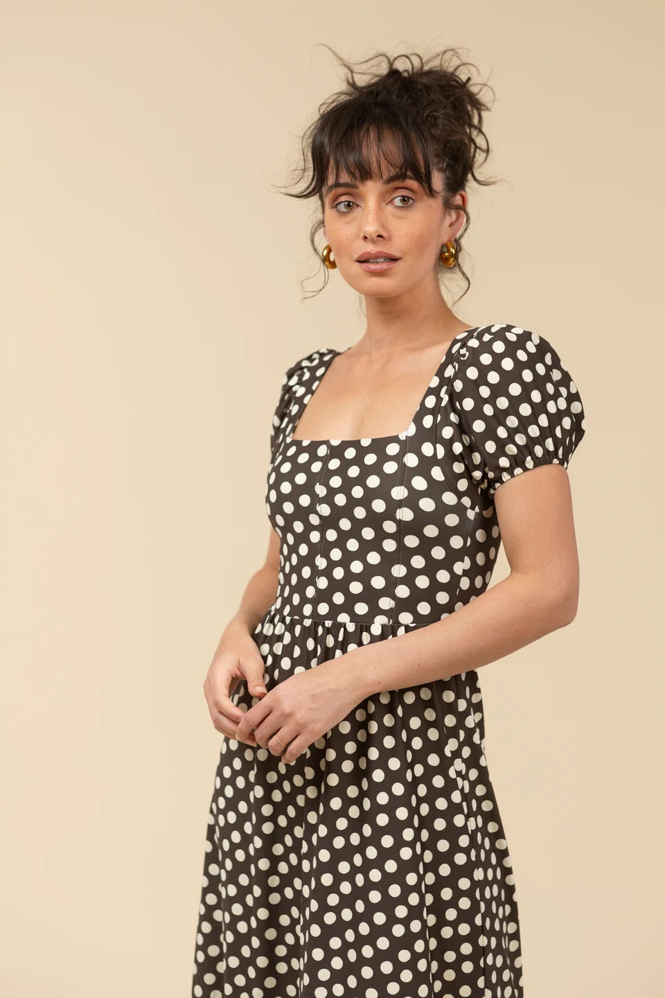 The Cornelia Dress - Chocolate Dot
