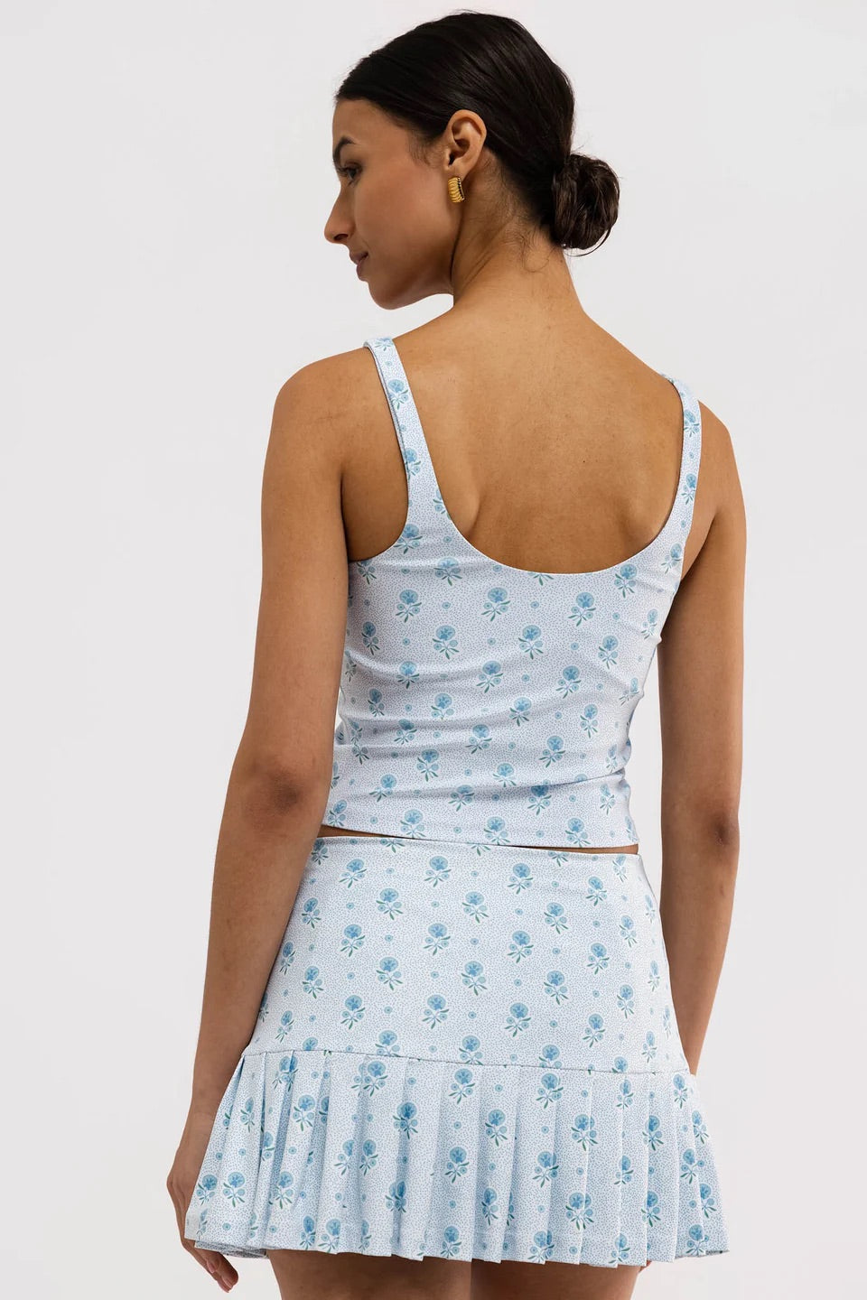 The Soline Tank - Blue Dot Floral