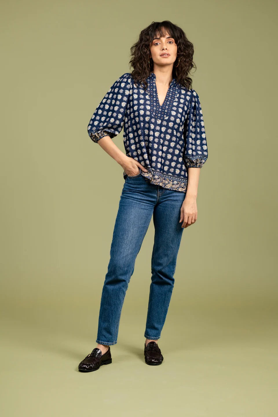 The Eliza Top - Flora Paisley Multi
