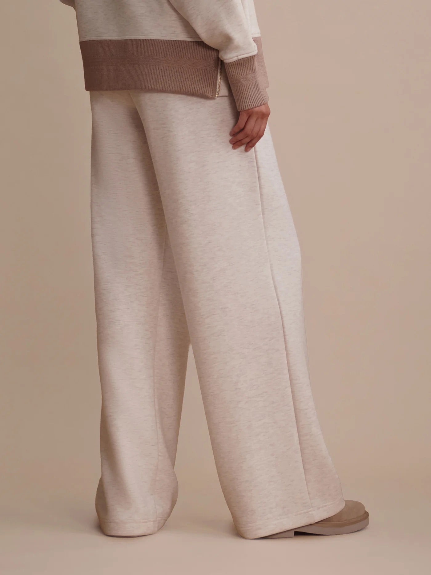 The Extra Wide Leg Pant 29.5 - Ivory Marl