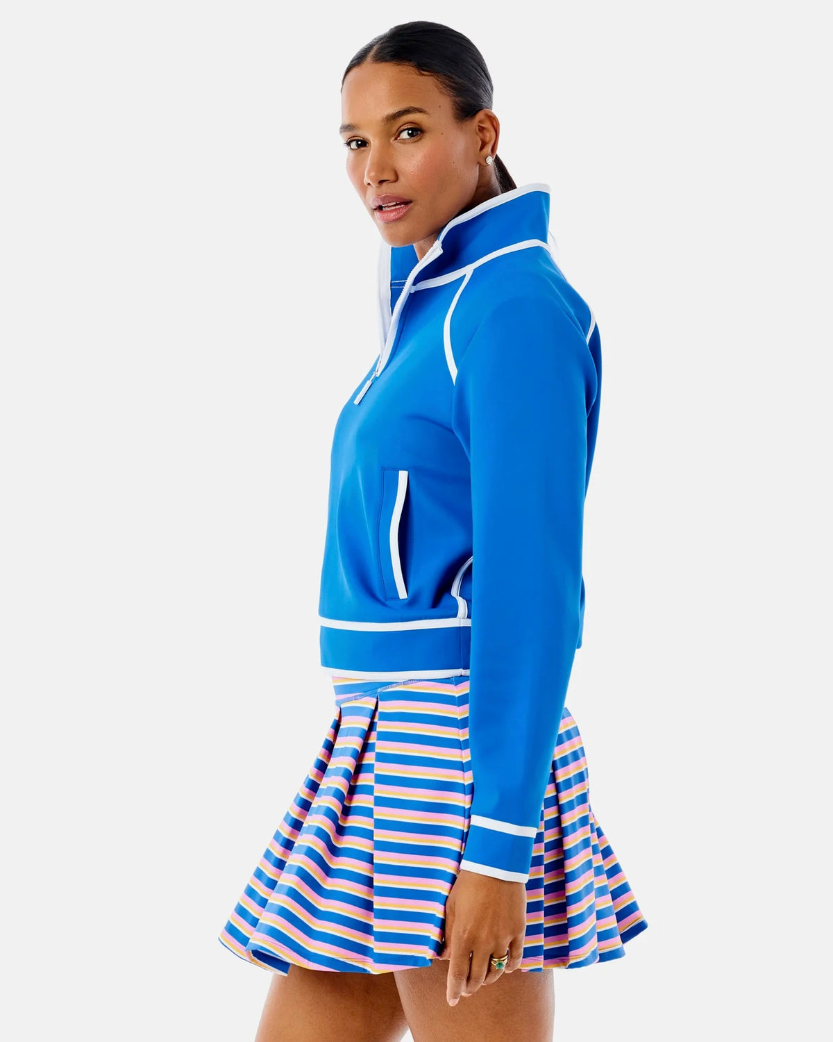 Bainbridge Quarter Zip Sweatshirt - Harbor Blue