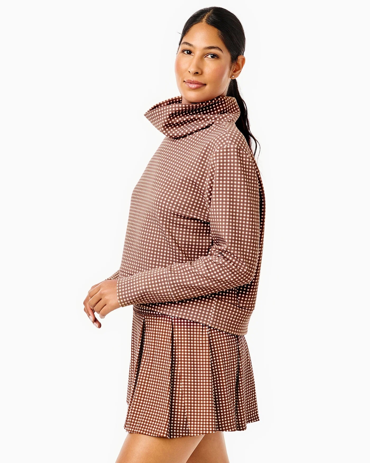 Everyother Day Pullover - Chocolate Gingham