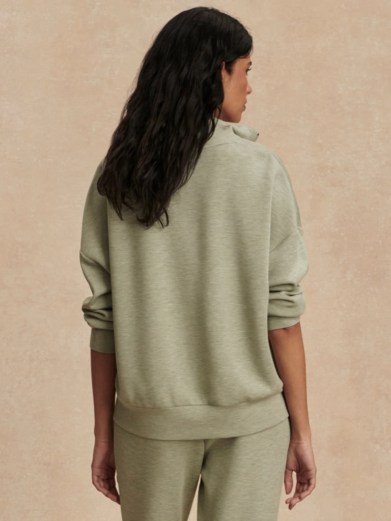 Hawley Half Zip Sweat - Shadow Marl - Shopsisterology
