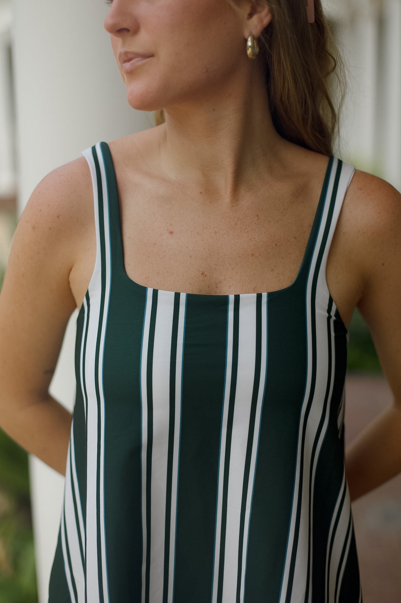 The Helen Dress - Juniper Stripe