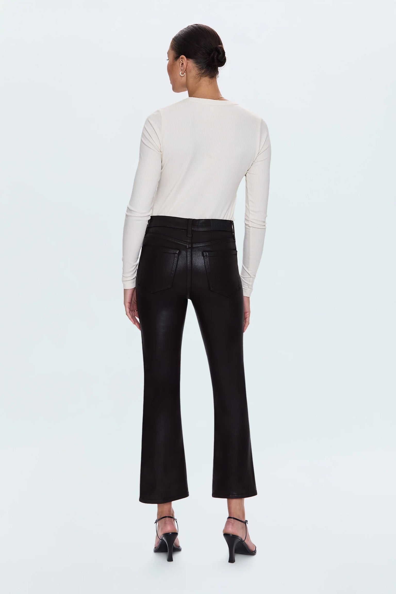 Lennon High Rise Crop Boot Jean - Coated Mocha