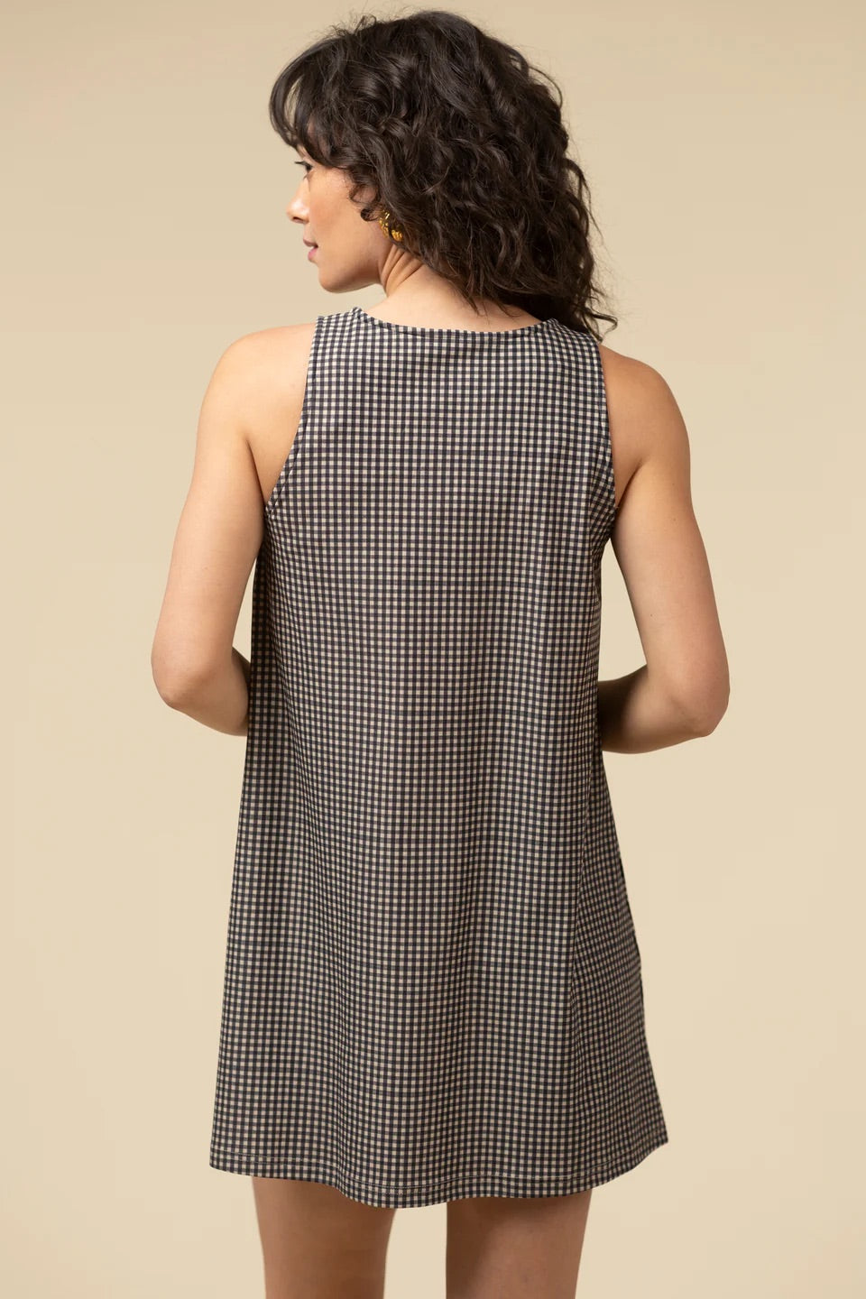The Dorothy Dress - Black Beige Gingham
