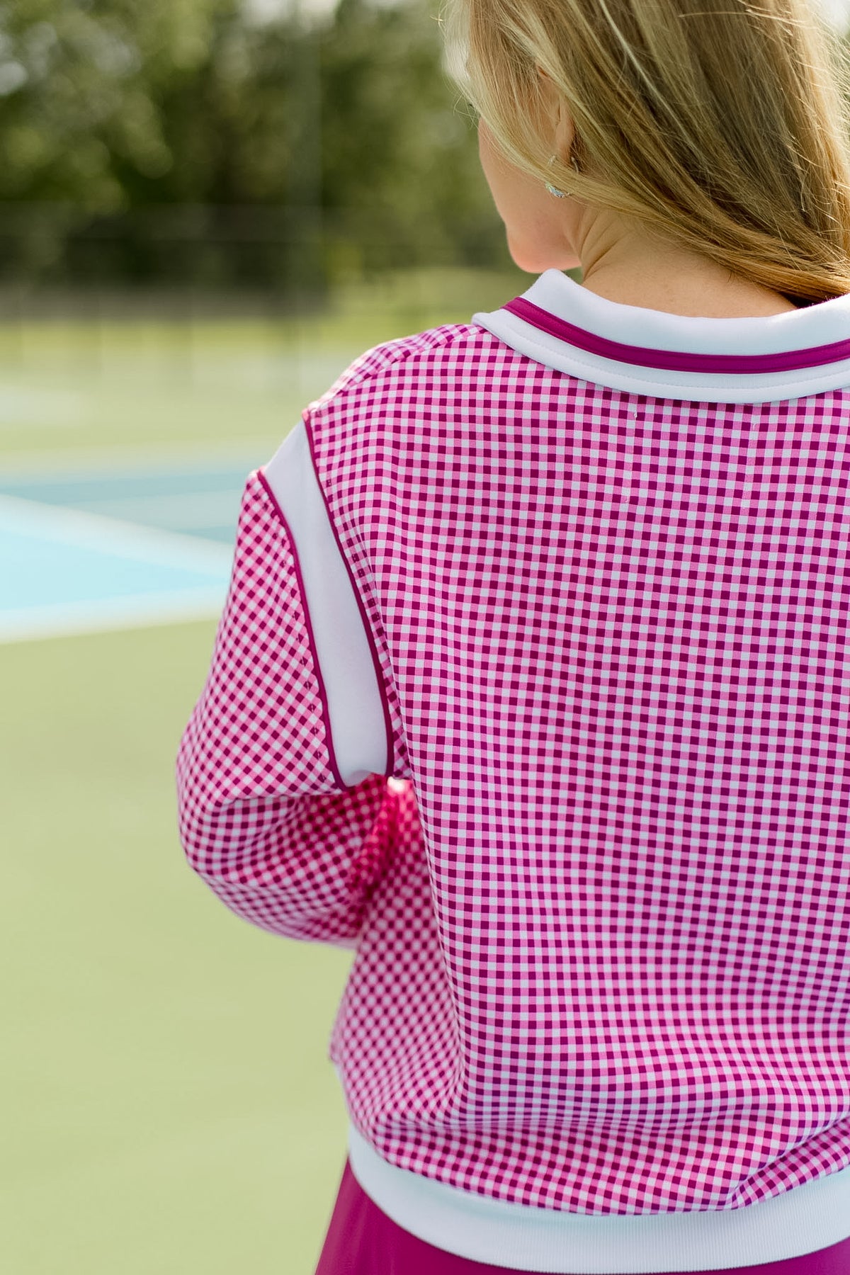 Pitch Rugby Sweatshirt - Plum Gingham