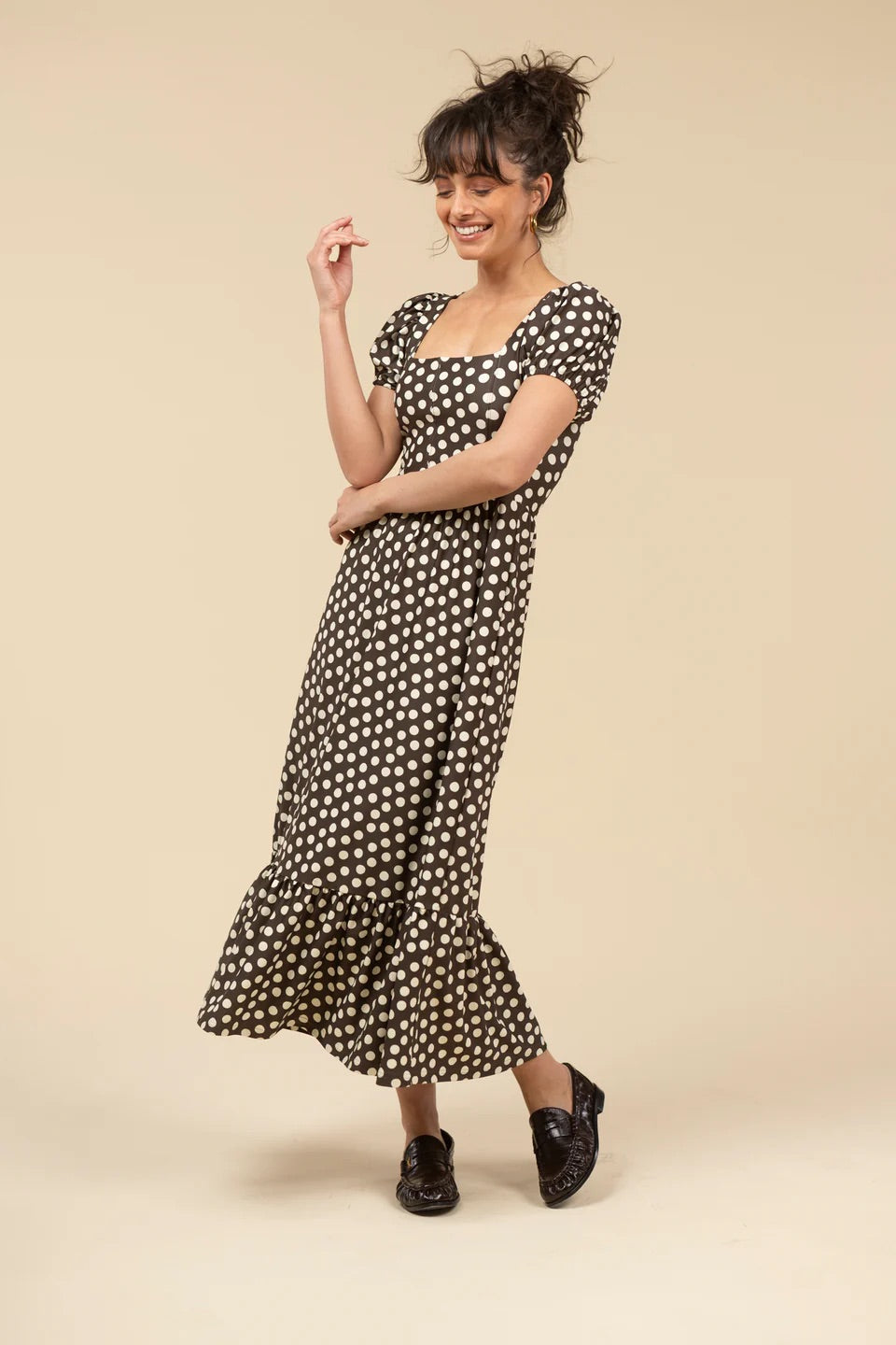 The Cornelia Dress - Chocolate Dot