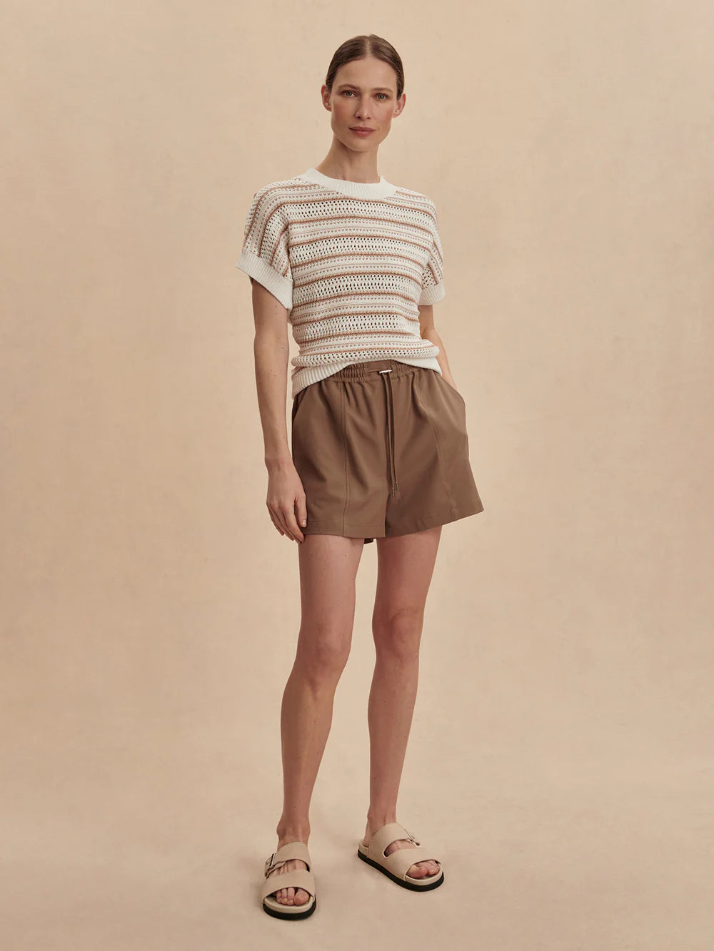 Ciara Stripe Knit Top - Chanterelle Stripe
