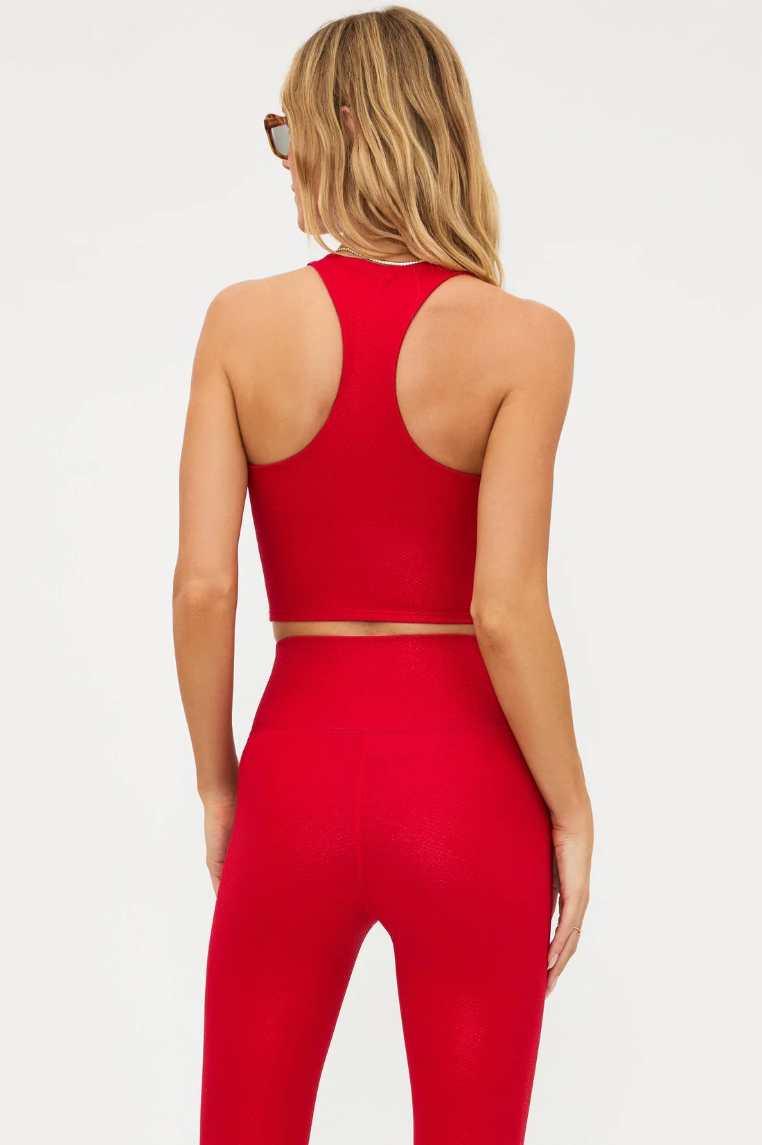 Yara Top - Red Shine Waffle