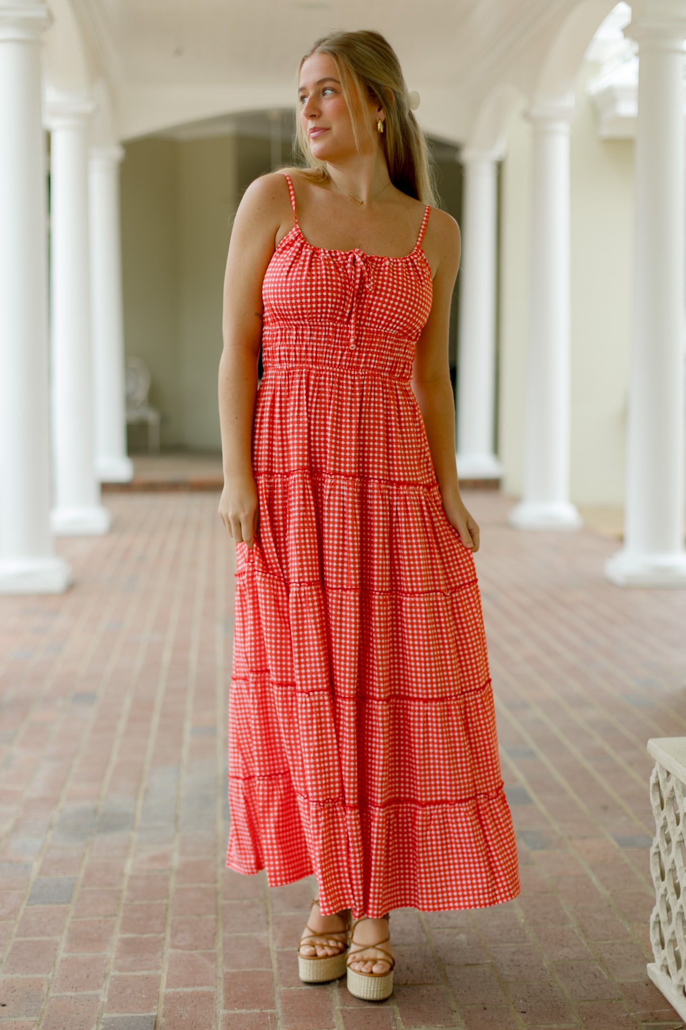 Alex Maxi Dress - Gingham Corsa