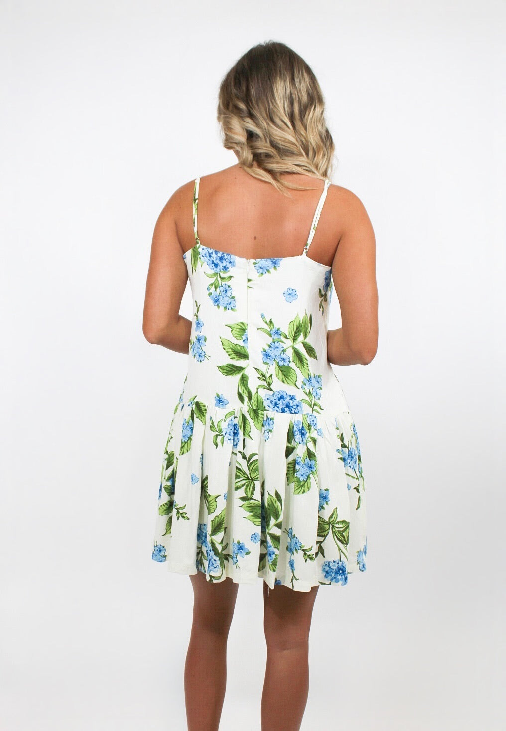 Hydrangea Blooms Mini Dress