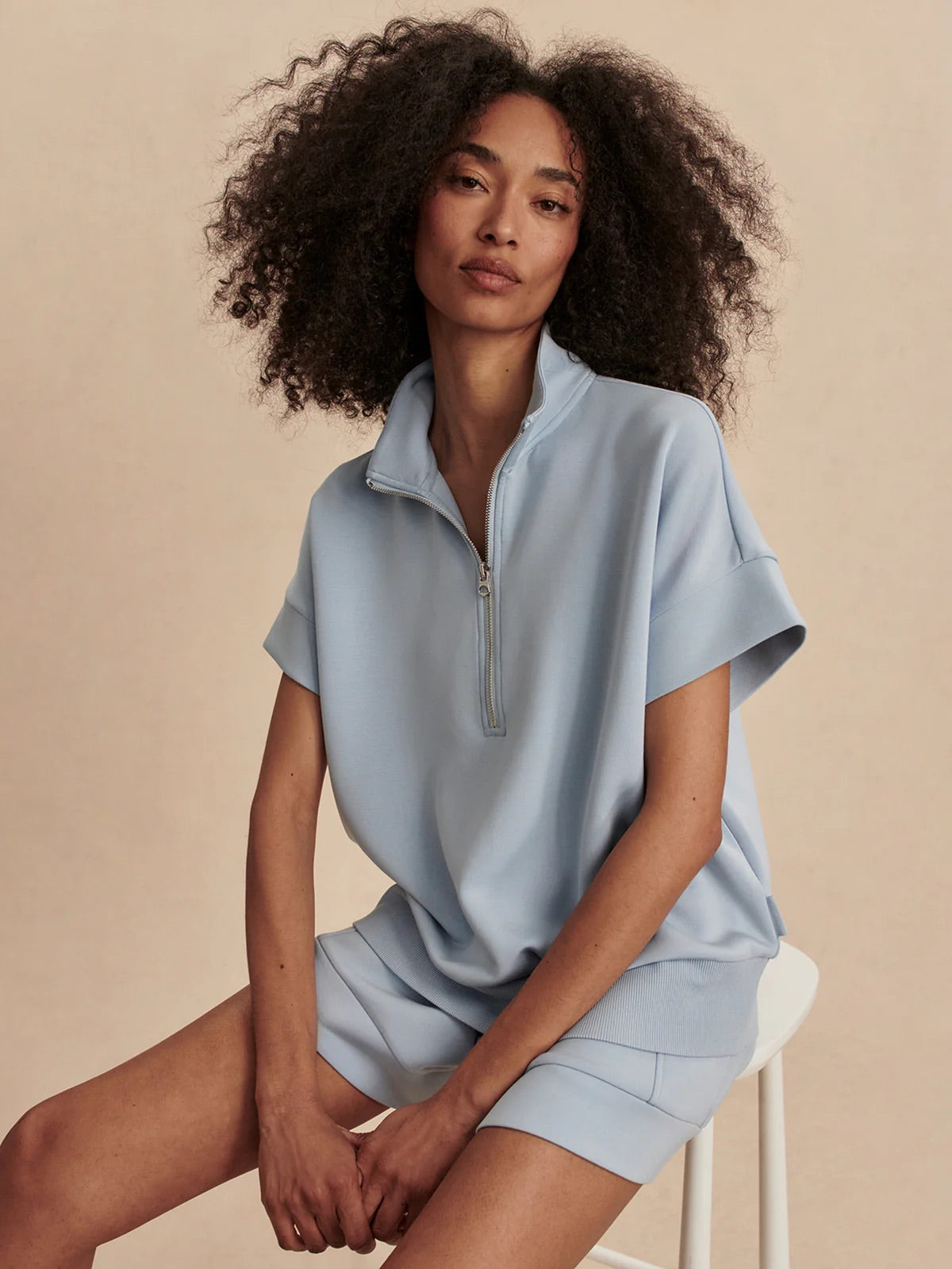 Ritchie Short Sleeve Sweat - Cashmere Blue