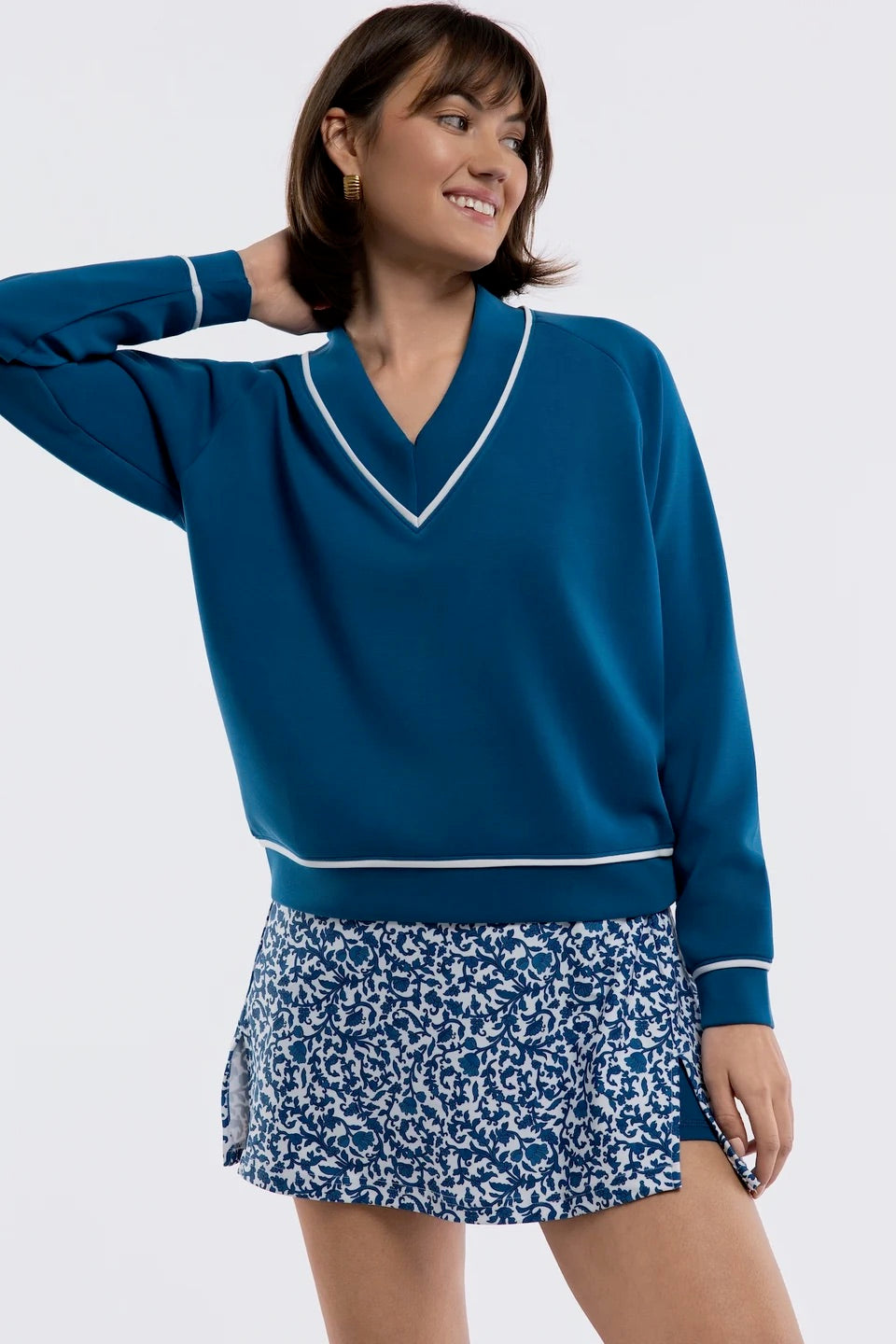 The Candace Pullover - Porcelain