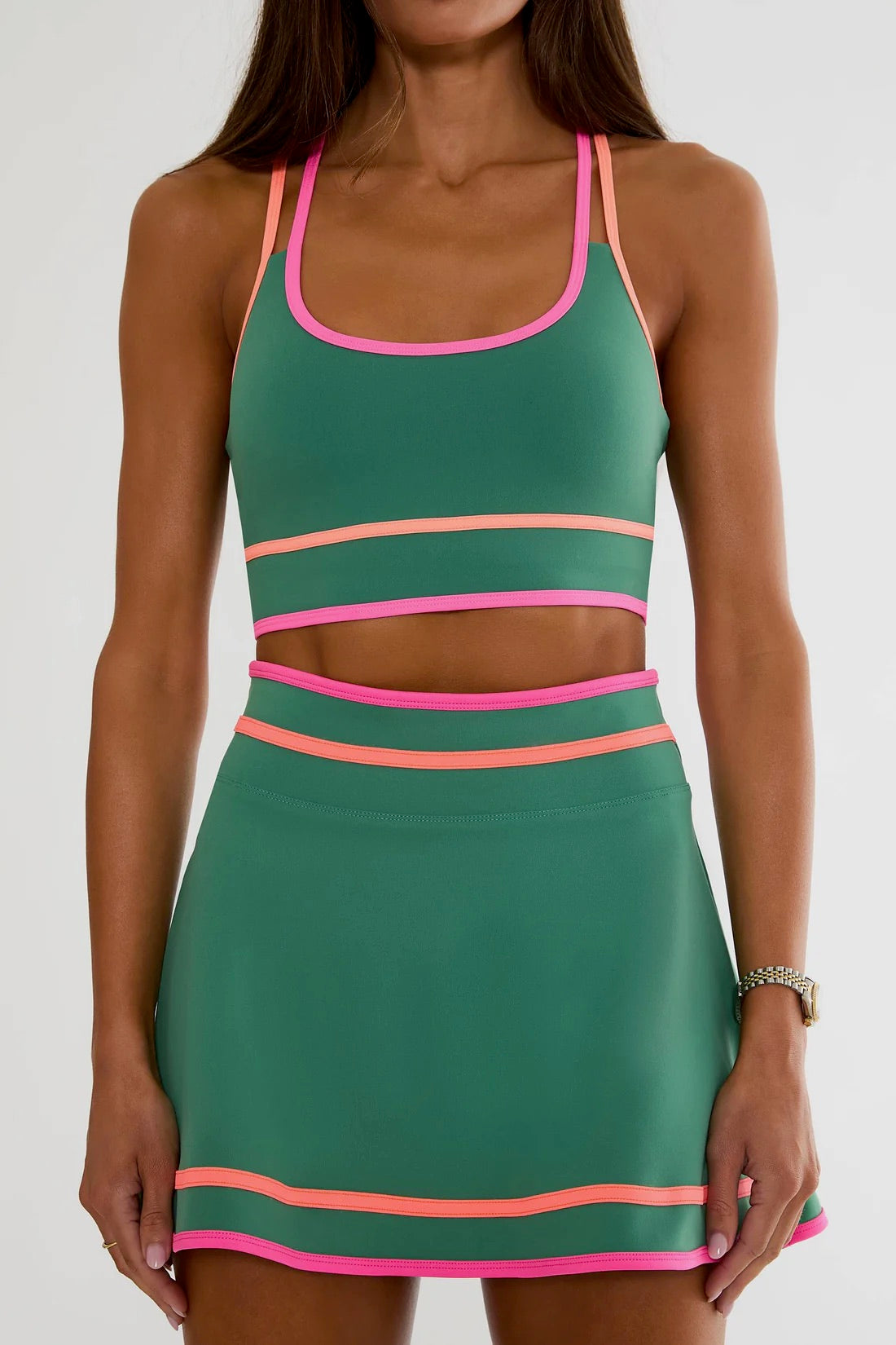 Tamara Skirt - Rally Green Colorblock