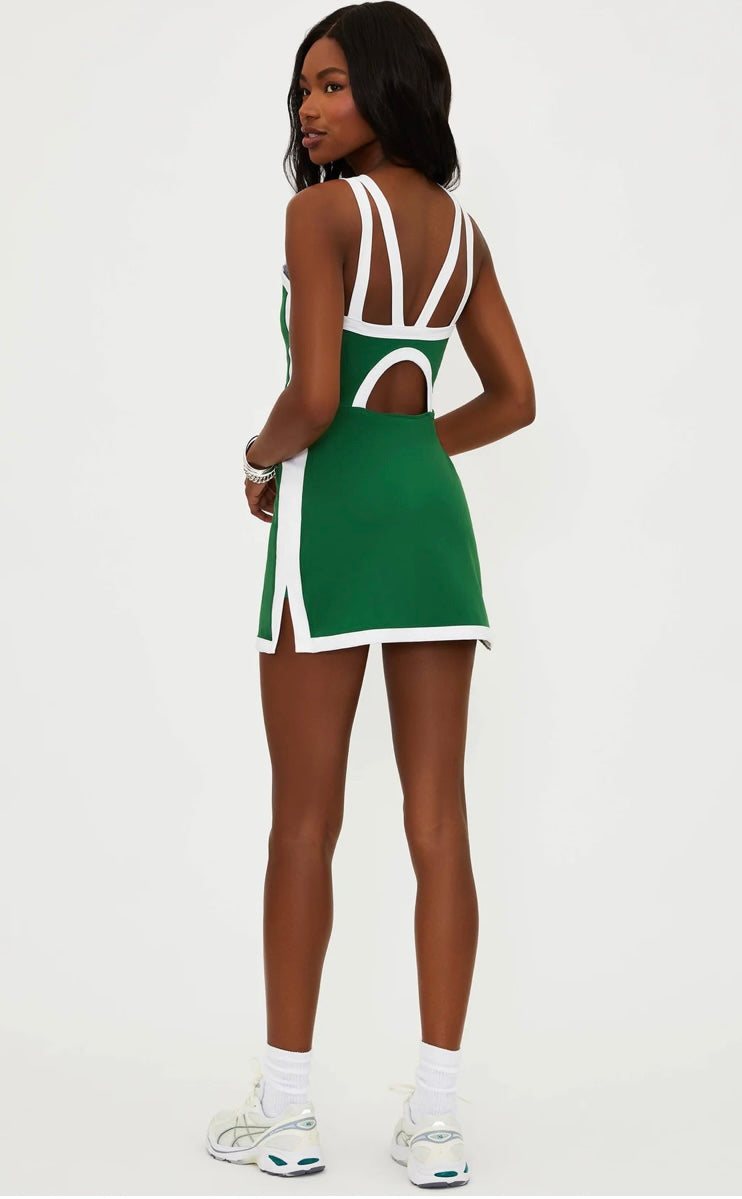 Zephyra Dress - Racquet Club Green