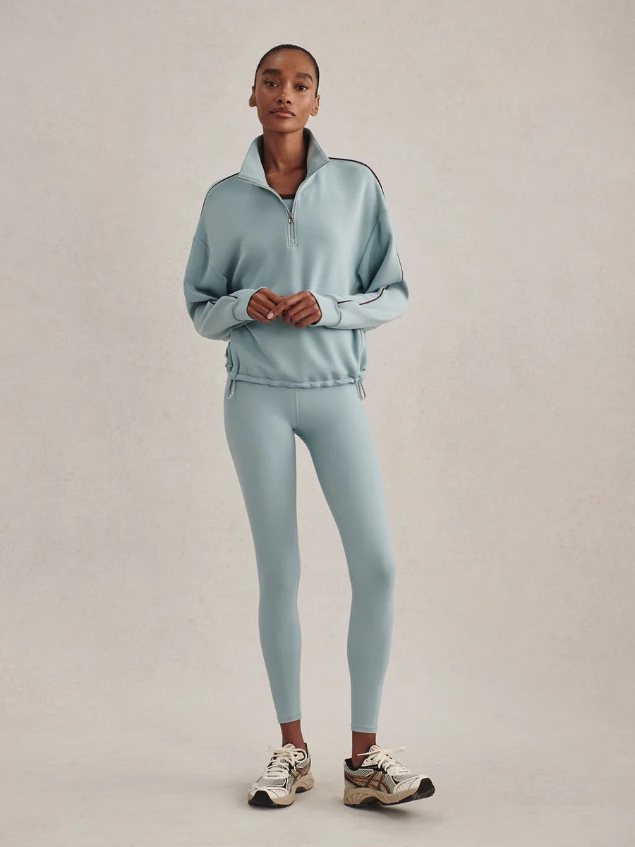 Sian Piped Half Zip Sweat - Tourmaline