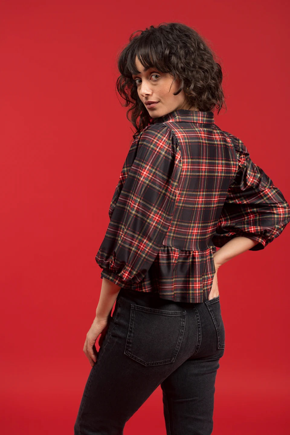 The Wren Top - Yuletide Plaid