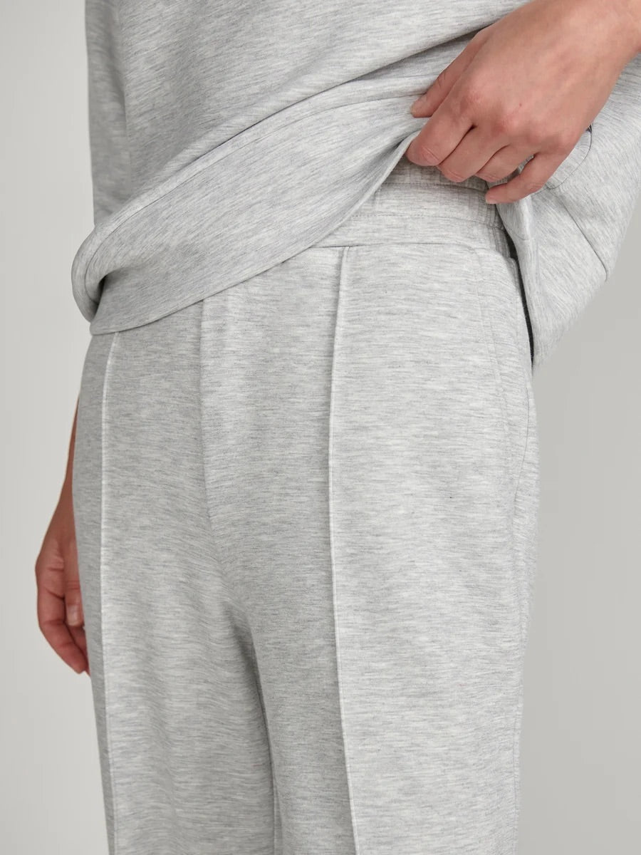 The Wide Leg Pant 30 - Light Grey Marl