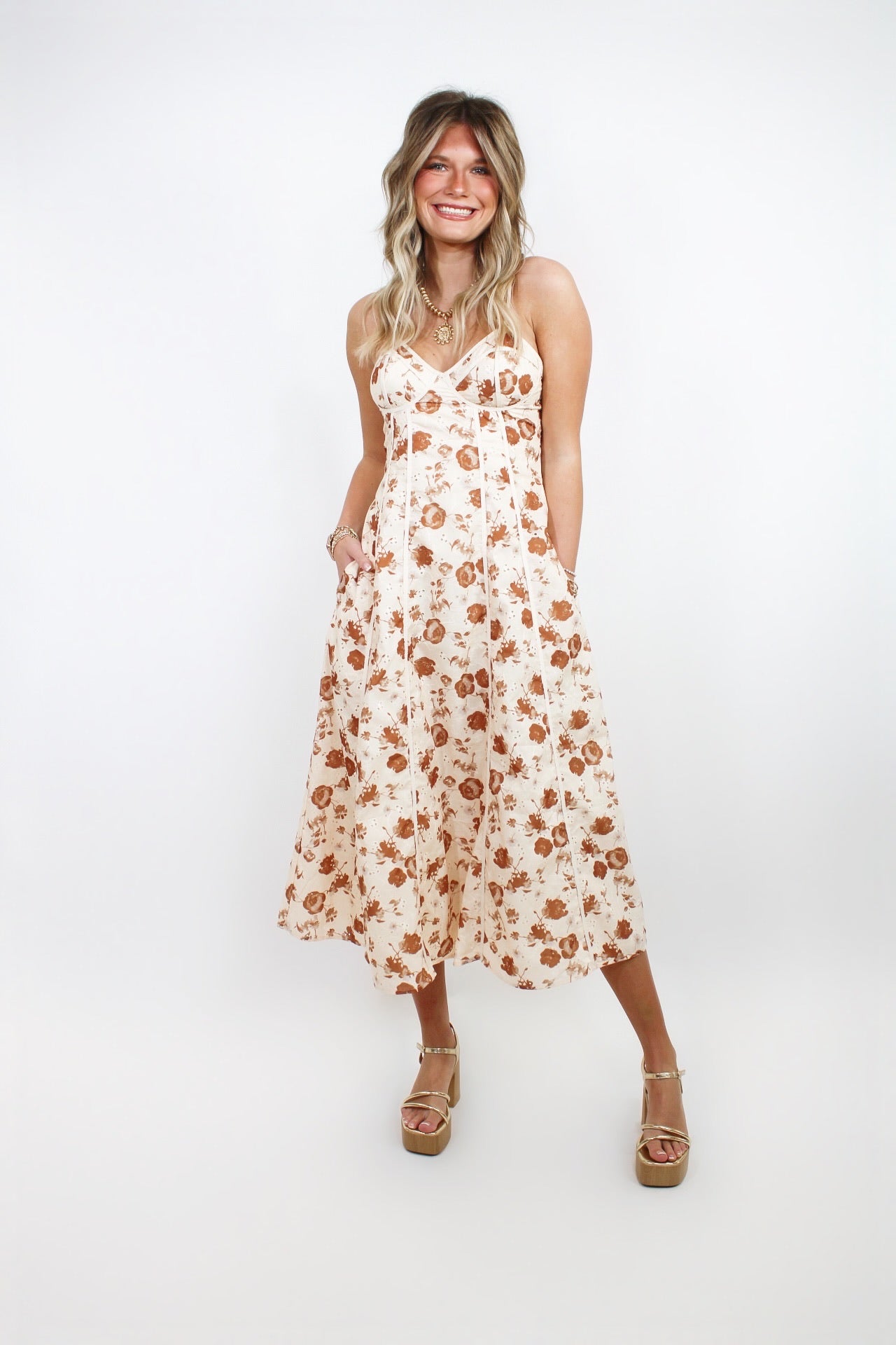 corset midi dress floral Suches Corset Midi Dress XSMALL