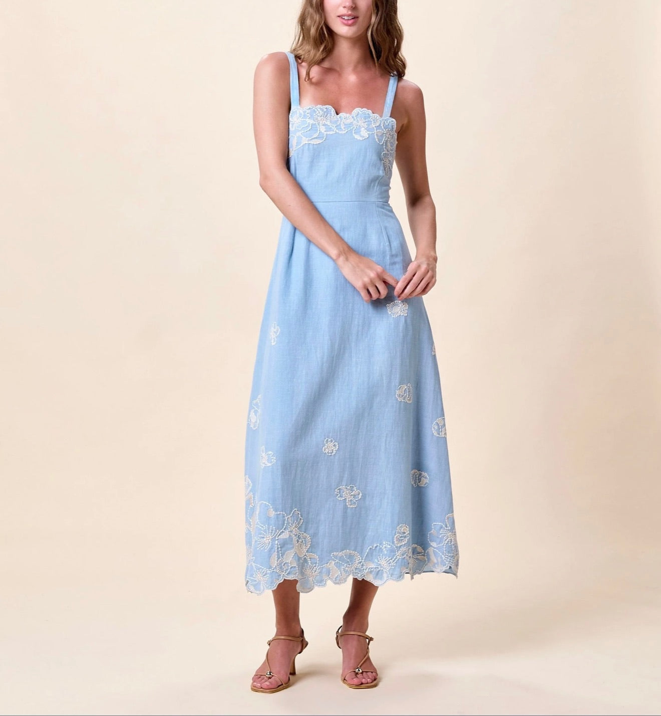 Marceline Midi Dress - Glacier Lake