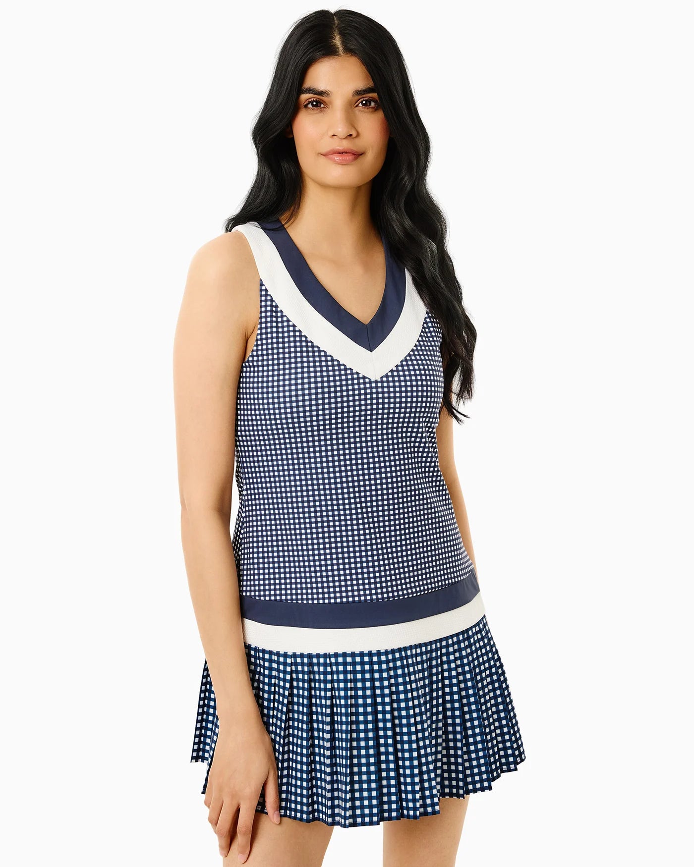 Match Dress - Navy Gingham