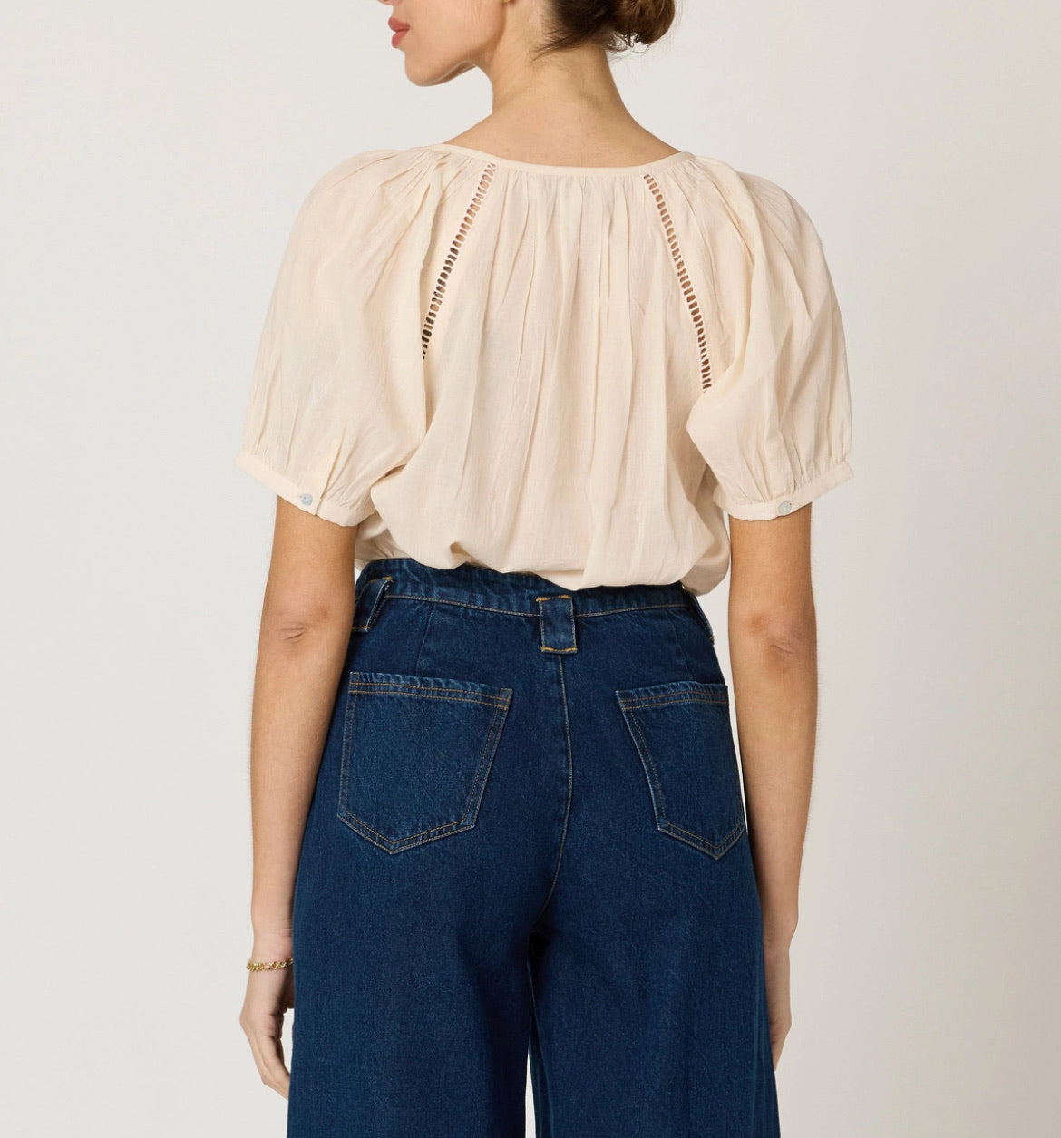 The Adeline Blouse - Ivory Multi