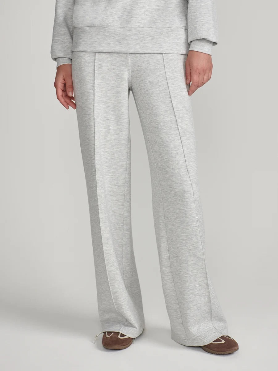 The Wide Leg Pant 30 - Light Grey Marl